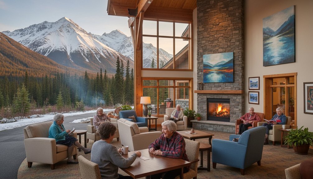 Caregiver providing personalized assistance to senior resident in Alaska assisted living